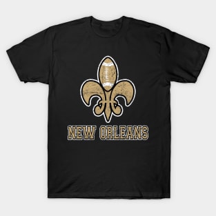 Vintage New Orleans Retro Football At NOLA Sunday Gameday T-Shirt